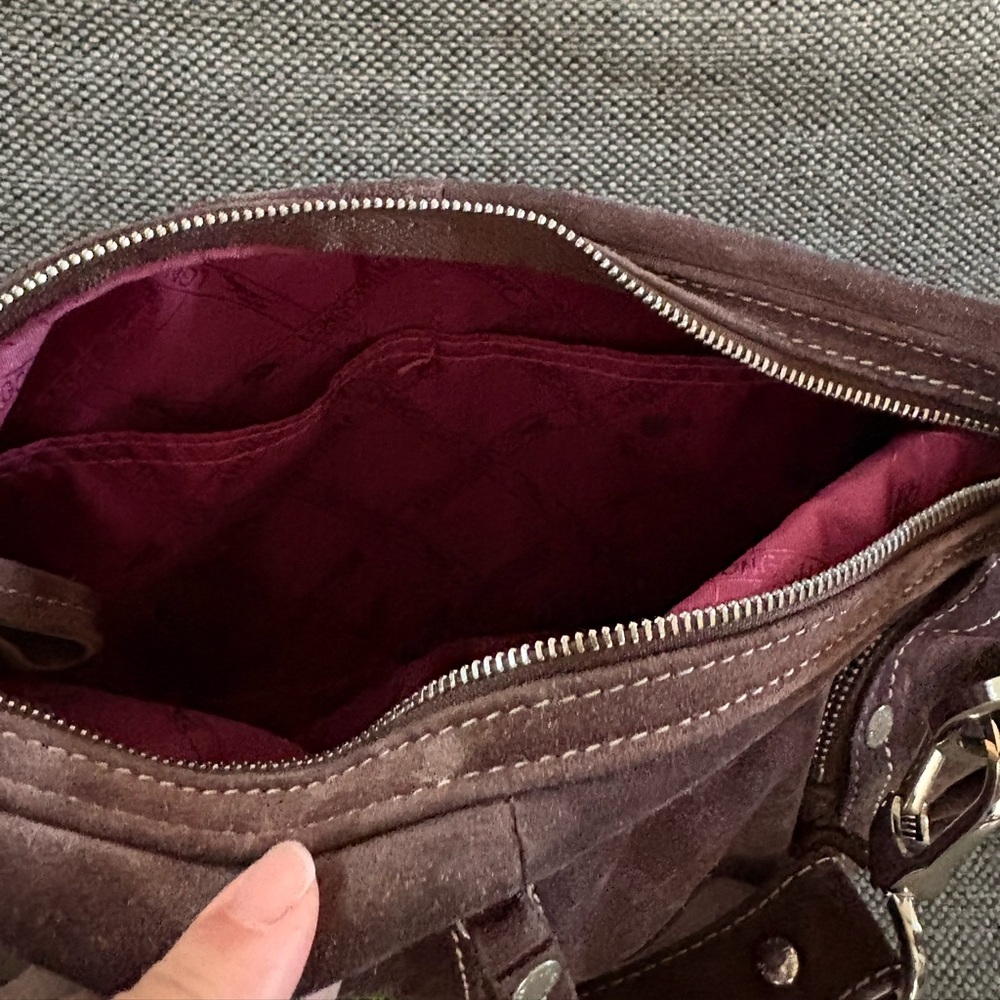 Longchamp suede shoulder bag - Picture 8 of 13
